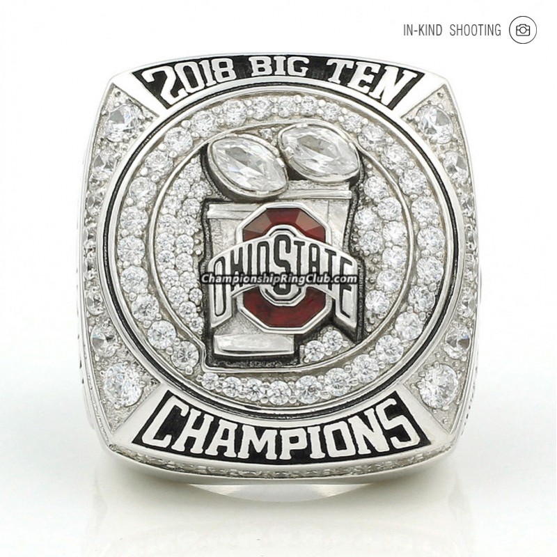 2018 Ohio State Buckeyes Big Ten Championship Ring/Pendant (C.Z. Logo)